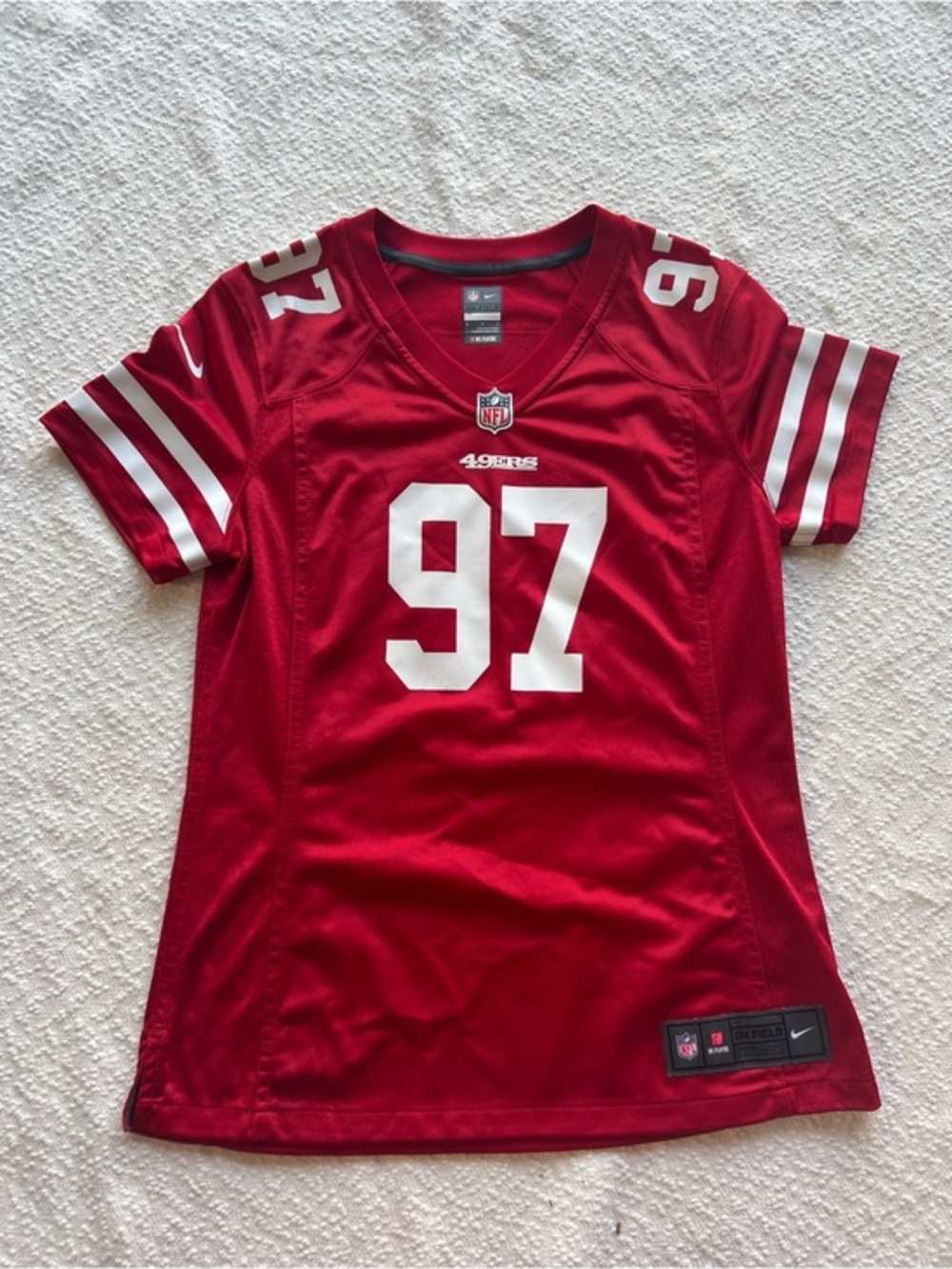 Nike San‎ Francisco 49ers Nick Bosa #97 Women's Jersey Size M Red Game